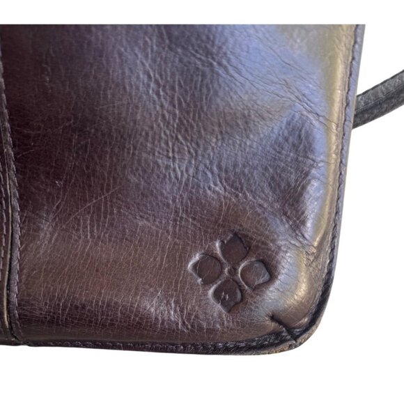 Patricia Nash Francesca Leather  Dark Brown Crossbody Bag Tooled Embossed - Picture 8 of 15